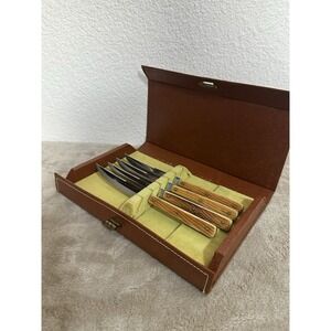Vintage Ka-Bar Steak Knives Set‎ of 4 Smooth Edge